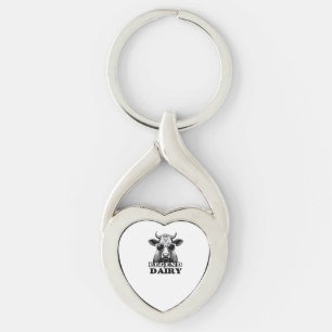 Legend Dairy Funny Farmer Cow Farmer Pun Graphic T Key Ring