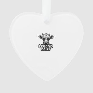 Legend Dairy Funny Farmer Cow Farmer Pun Graphic T Ornament