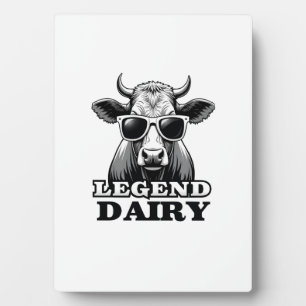 Legend Dairy Funny Farmer Cow Farmer Pun Graphic T Plaque