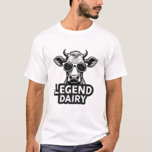 Legend Dairy Funny Farmer Cow Farmer Pun Graphic T T-Shirt
