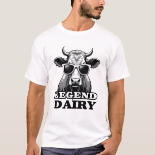 Legend Dairy Funny Farmer Cow Farmer Pun Graphic T T-Shirt