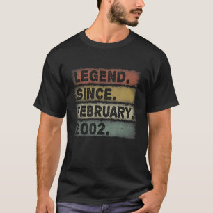 Legend February 2002 20Th Birthday Retro Mens 20 Y T-Shirt