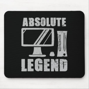 Legend Funny Video Game Player Quote Pc Gaming Rig Mouse Mat