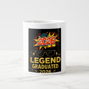Legend Graduated 2026 Funny Graduation Design   Co Large Coffee Mug