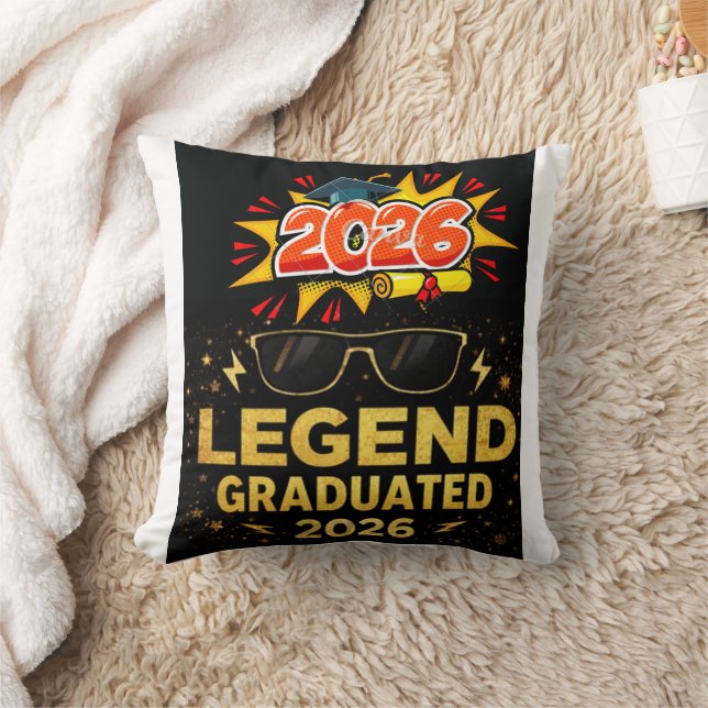 Legend Graduated 2026 Funny Graduation Design |pos Cushion (Blanket)