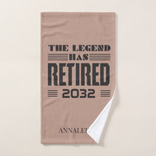 Legend Has Retired Personalised Boss Retirement Hand Towel