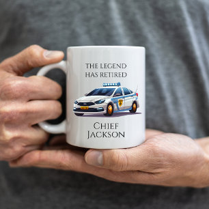 Legend has Retired Police Personalised Coffee Mug