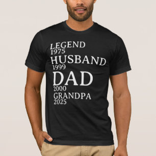 Legend Husband Dad Grandpa Personalised Years T-Shirt
