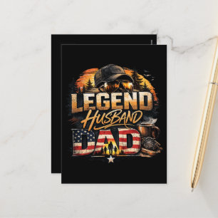Legend Husband Dad Holiday Postcard