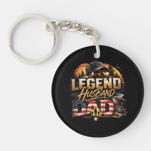 Legend Husband Dad Key Ring