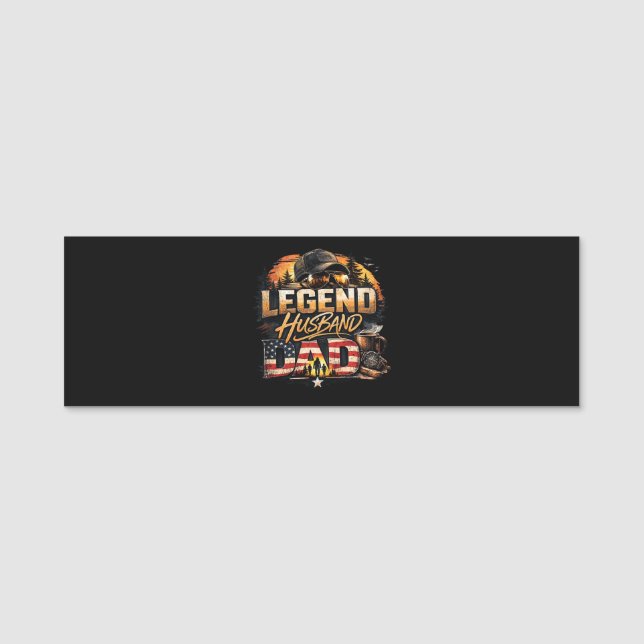 Legend Husband Dad Name Tag (Front)
