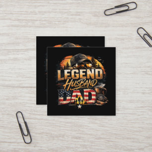 Legend Husband Dad Square Business Card