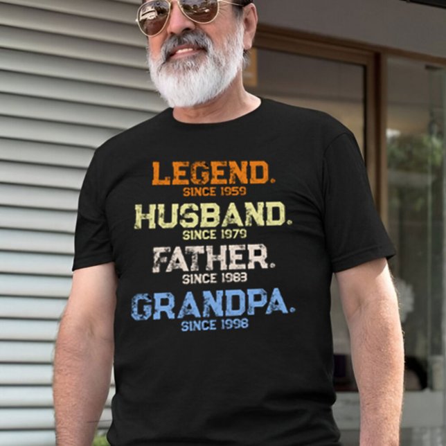 Legend Husband Daddy GRANDPA Customised T-Shirt (Creator Uploaded)
