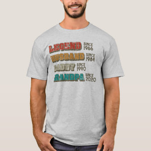  Legend Husband Daddy Grandpa Customized  T-Shirt