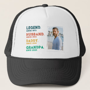 Legend Husband Daddy Grandpa Personalised T-Shirt Trucker Hat