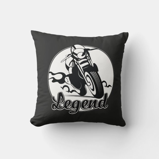 Legend Motorcycle T-Shirt Cushion (Front)