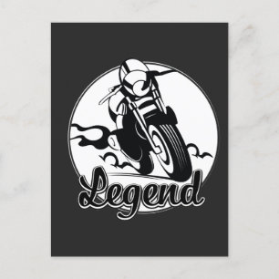 Legend Motorcycle T-Shirt Postcard