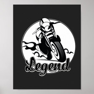 Legend Motorcycle T-Shirt Poster
