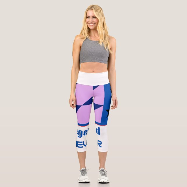 Legend Never Die Bold design  Capri Leggings (Front)