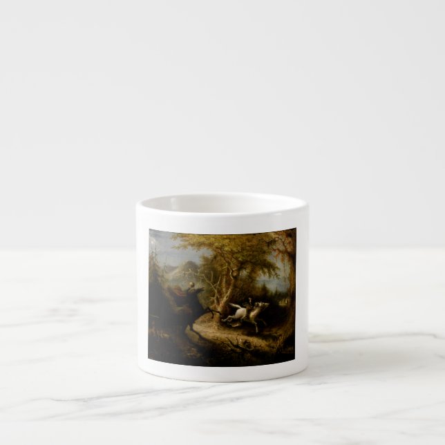 Legend of Headless Horseman Halloween Ghost Espresso Cup (Front)