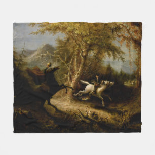 Legend of Headless Horseman Halloween Ghost Fleece Blanket