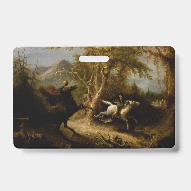 Legend of Headless Horseman Halloween Ghost ID Badge (Front)