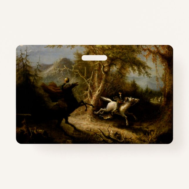 Legend of Headless Horseman Halloween Ghost ID Badge (Front)
