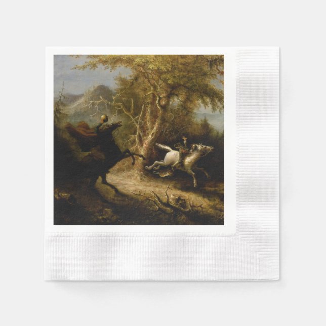 Legend of Headless Horseman Halloween Ghost Napkin (Front)