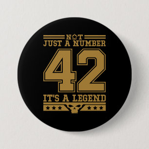 Legend of Number 42 7.5 Cm Round Badge