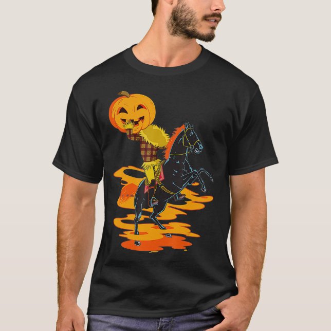 Legend of the Headless Horseman Halloween Design T-Shirt (Front)
