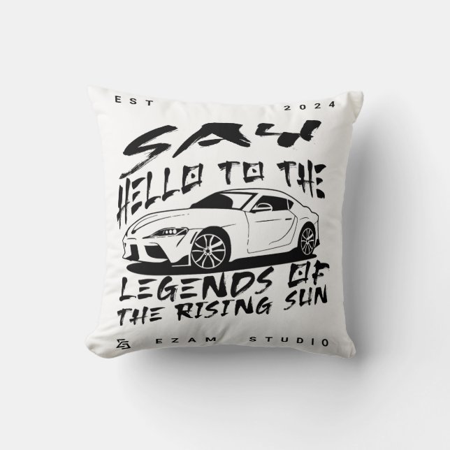 Legend of the Rising Sun - Bold Artistic Design Cushion (Front)