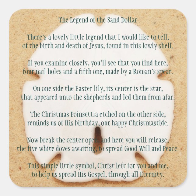Legend of the Sand Dollar Sticker (Front)