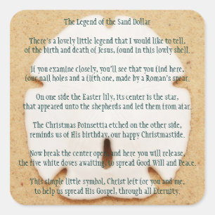 Legend of the Sand Dollar Sticker