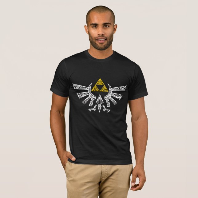 Legend of zelda Hylian crest raglan tshirt (Front Full)