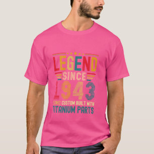 Legend Since 1943 Vintage 81st Birthday Mens Titan T-Shirt