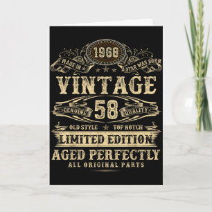Legend Since 1968 Vintage 58th Birthday For Him Card