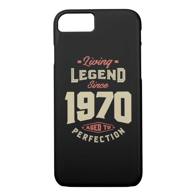 Legend Since 1970 Birthday Gift Case-Mate iPhone Case (Back)