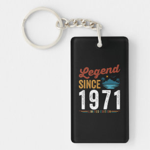 Legend Since 1971 Birthday Retro Vintage Key Ring