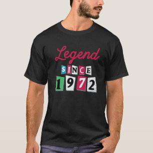 Legend Since 1972 T S Vintage Retro 50Th Birthday T-Shirt