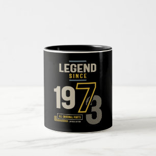 Legend Since 1973 50 birthday Two-Tone Coffee Mug