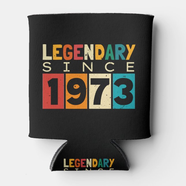 Legend Since 1973 51st Birthday Can Cooler (Front)