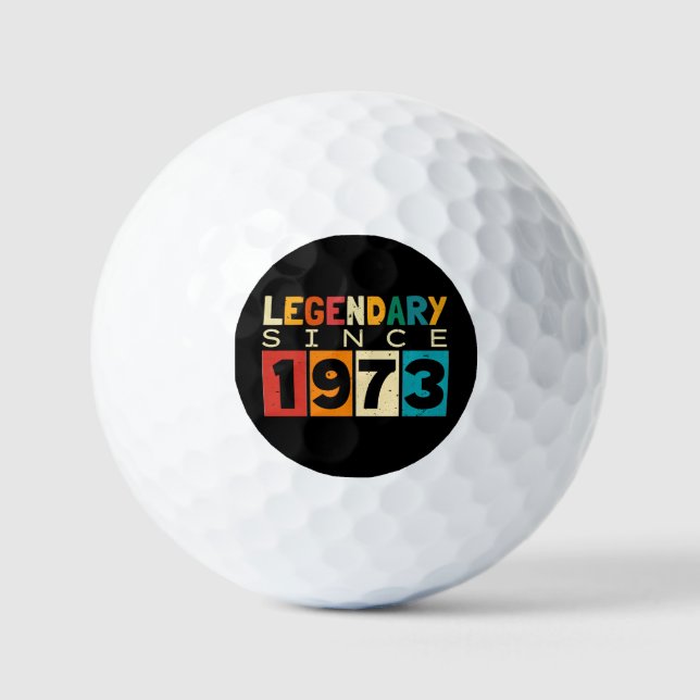 Legend Since 1973 51st Birthday Golf Balls (Front)