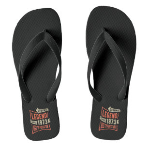 Legend Since 1973 Birthday Gift Flip Flops