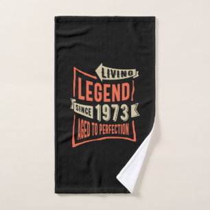 Legend Since 1973 Birthday Gift Hand Towel