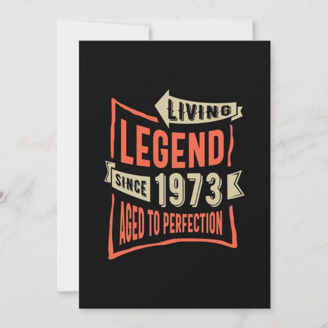 Legend Since 1973 Birthday Gift Thank You Card (Front)