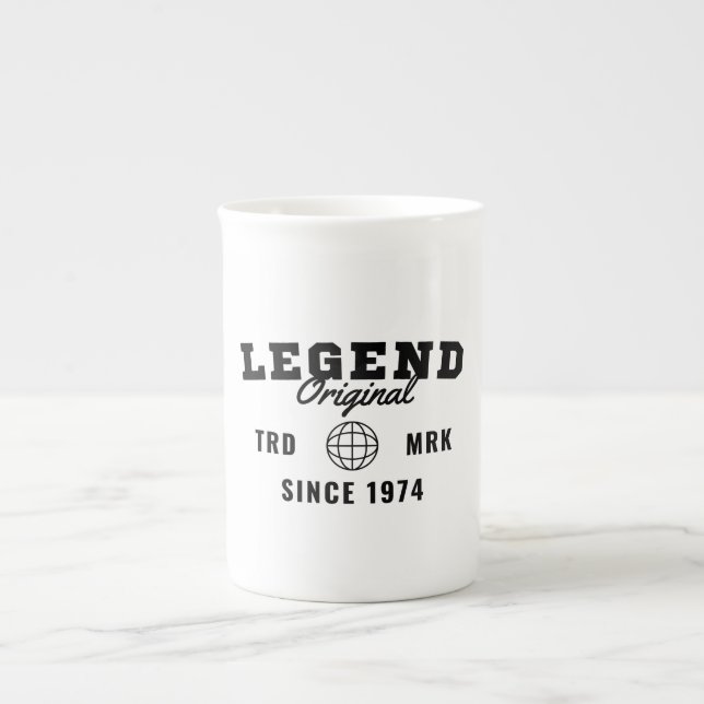 Legend Since 1974 Bone China Mug (Front)