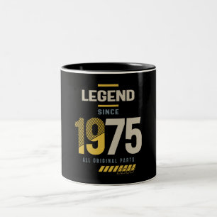 Legend Since 1975 48 birthday Two-Tone Coffee Mug