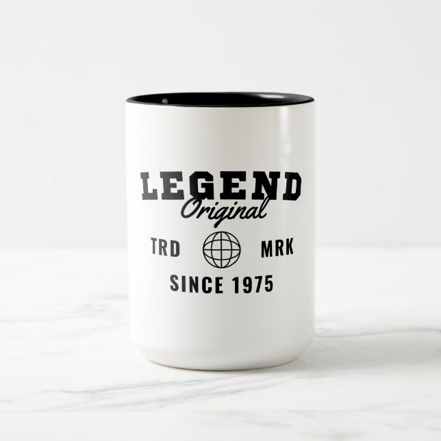 Legend Since 1975 Two-Tone Coffee Mug (Center)
