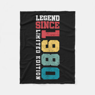 Legend Since 1980 Limited Edition 45 Year Old 45th Fleece Blanket