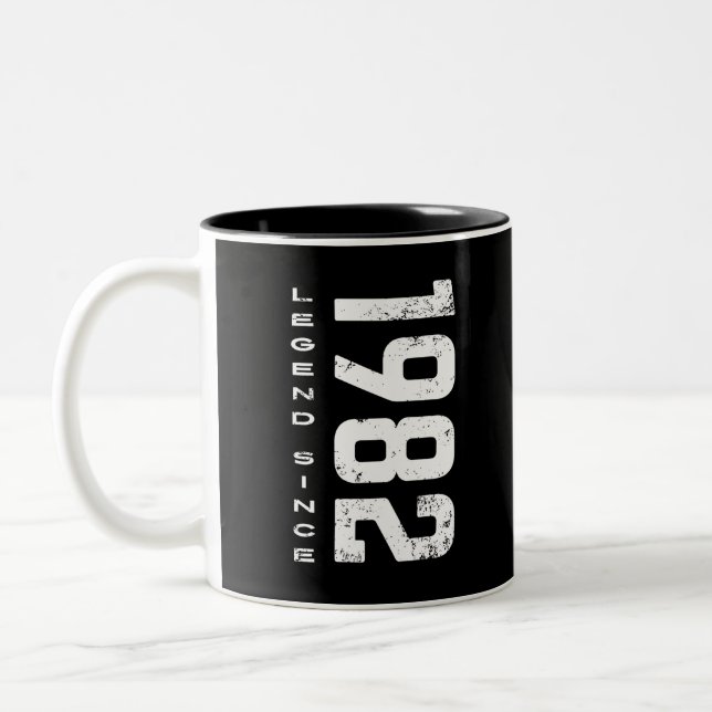 Legend Since 1982 42nd Birthday Two-Tone Coffee Mug (Left)